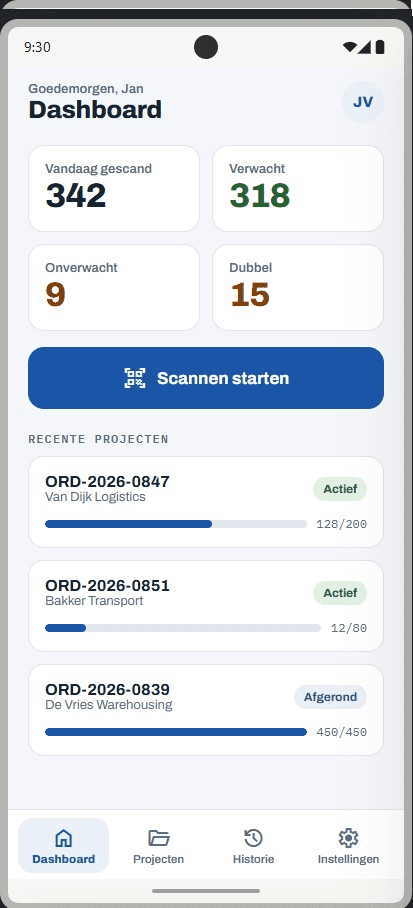 ScanVerify — Dashboard